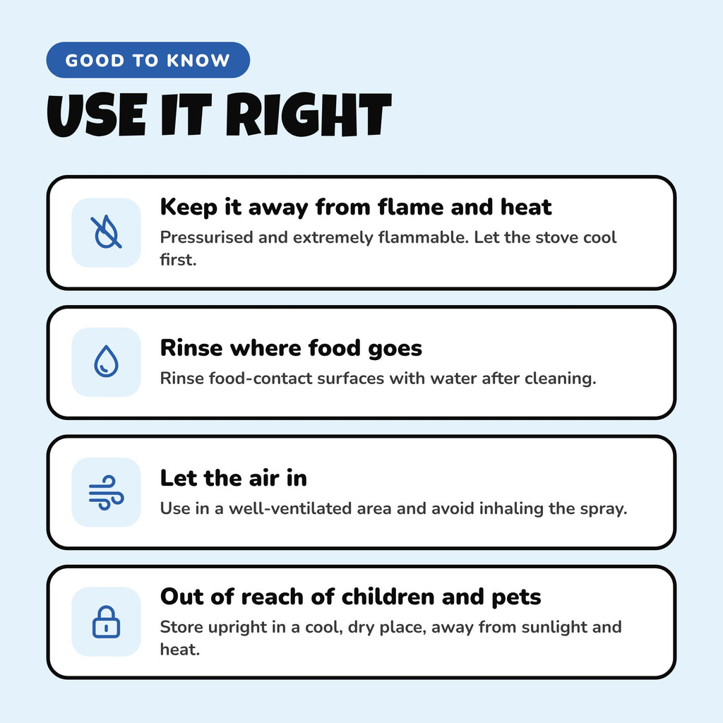 Safety notes for Shinezy Kitchen Cleaner