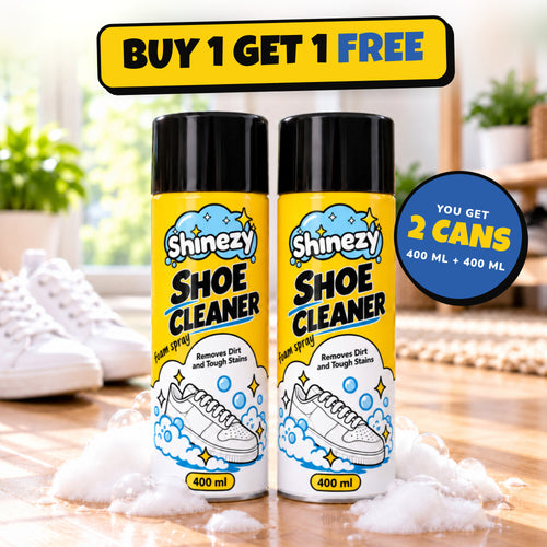 Shinezy Shoe Cleaner foam spray, Buy 1 Get 1 Free: two 400 ml cans